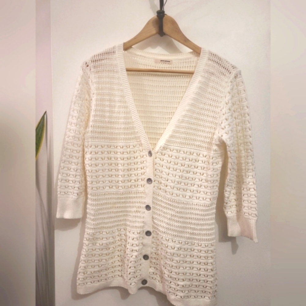 DKNY Lace Knit Cardigan